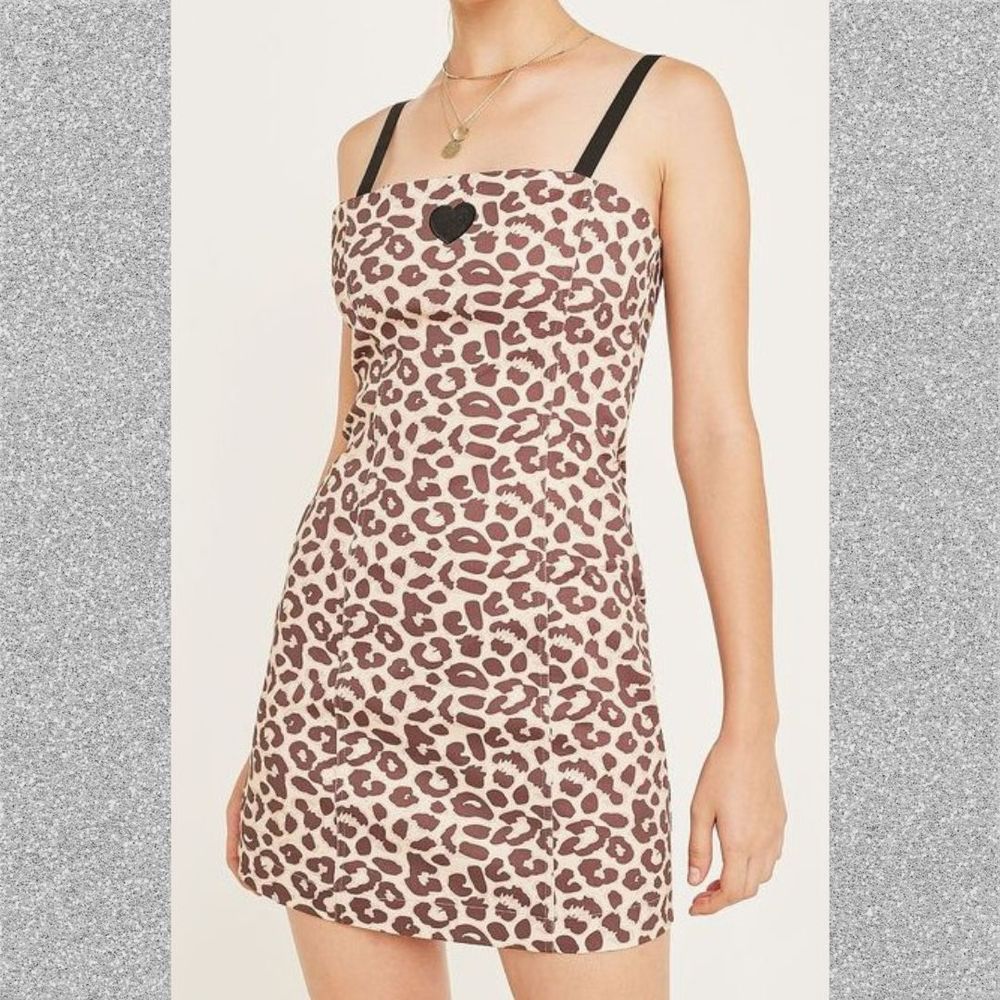 NWT Lazy Oaf Leopard Heart Mini Dress - M